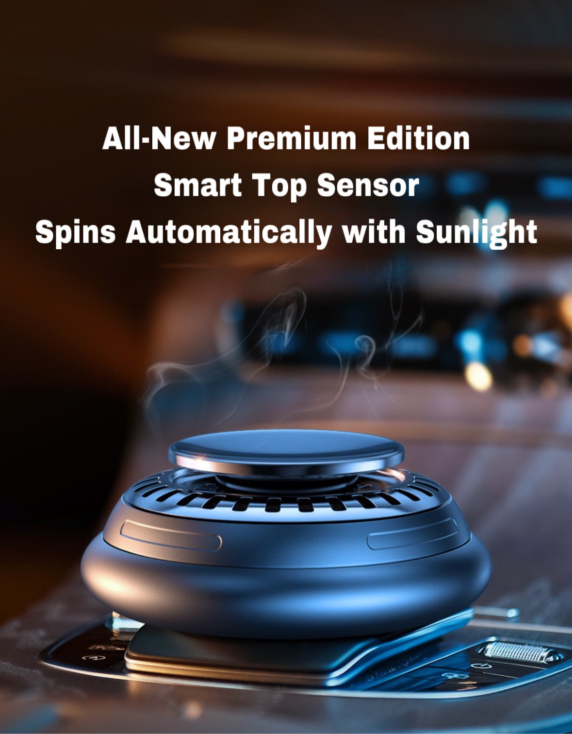 Solar Car Air Purifier & Aromatherapy Diffuser | Sun-Powered Auto Spin | Smart Fragrance Freshener