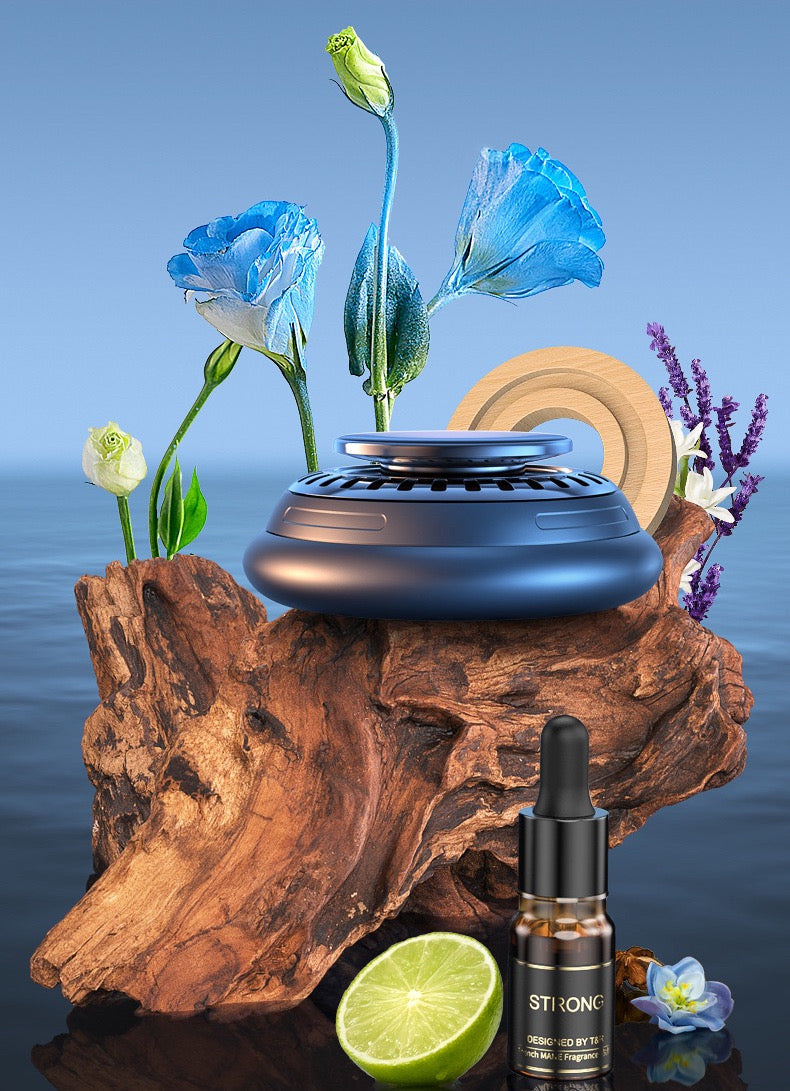 Solar Car Air Purifier & Aromatherapy Diffuser | Sun-Powered Auto Spin | Smart Fragrance Freshener