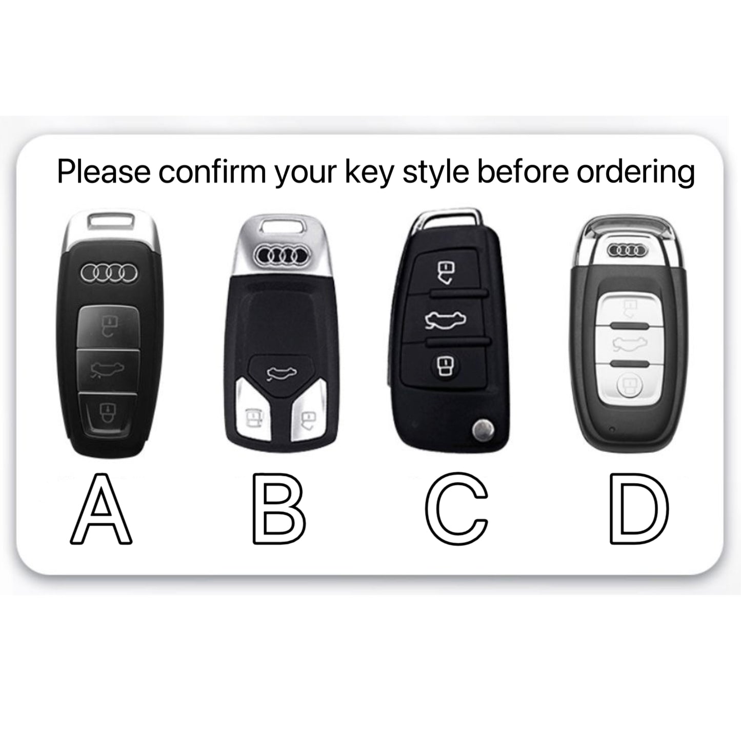 Funda de cuero de lujo para llaves de Audi: protección premium con llavero