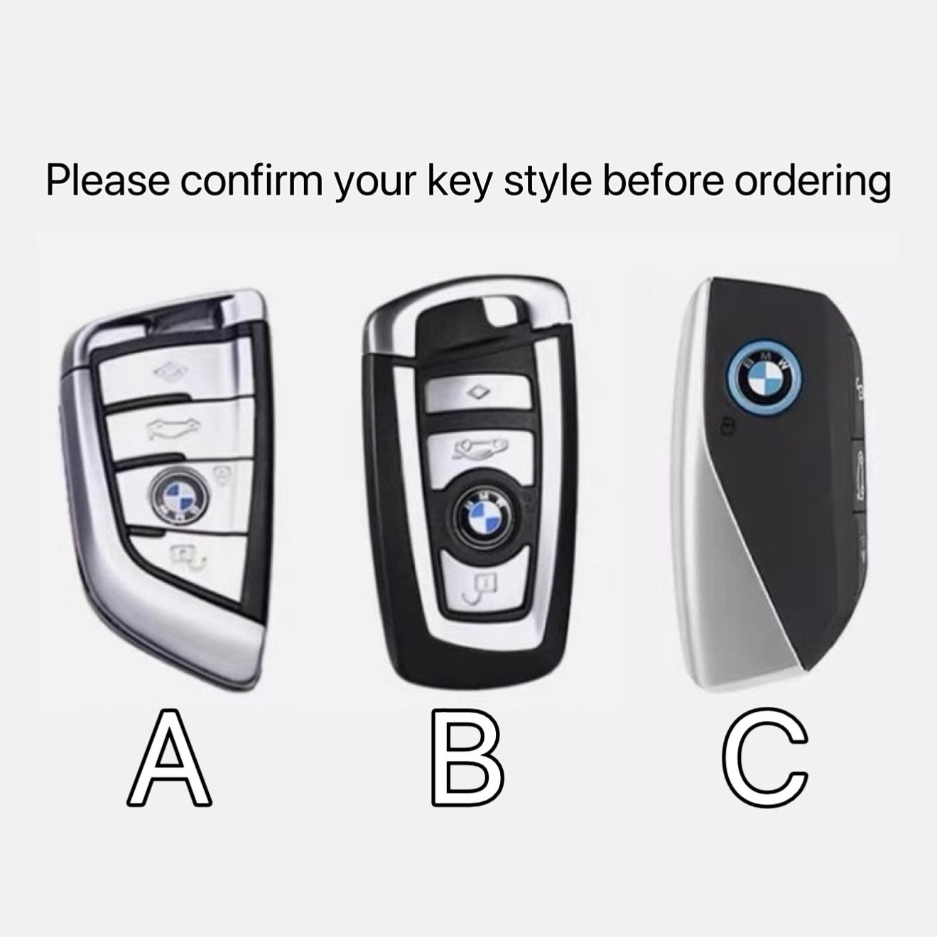 Luxury Leather Key Cover Case fit for BMW – Premium Protection with Keychain