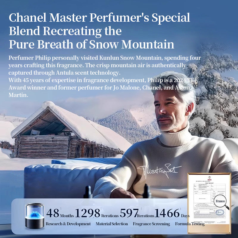 Smart Car Air Freshener with Touch Control – USB Rechargeable Diffuser with 5 Fragrance Refills & LED Ambient Light