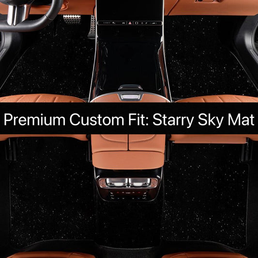 Luxury Custom-Fit Starry Car Floor Mats – Sparkle Black (Front / Rear / Full Set / With Boot Mat)