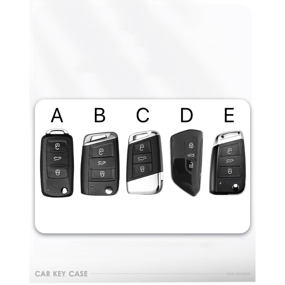 Luxury Leather Key Cover Case fit for VW – Premium Protection with Keychain