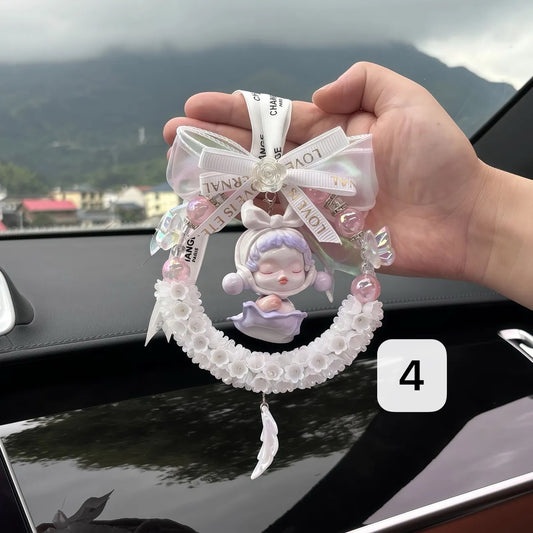 Dreamy Handmade Car Pendant – “Inspiration Series” Cute Decorative Charm for Rearview Mirror