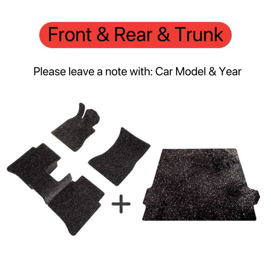 Luxury Custom-Fit Starry Car Floor Mats – Sparkle Black (Front / Rear / Full Set / With Boot Mat)