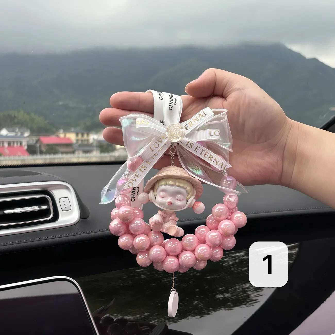Dreamy Handmade Car Pendant – “Inspiration Series” Cute Decorative Charm for Rearview Mirror