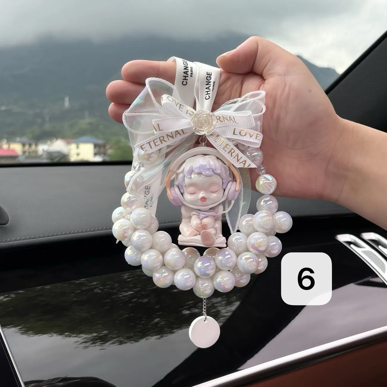 Dreamy Handmade Car Pendant – “Inspiration Series” Cute Decorative Charm for Rearview Mirror