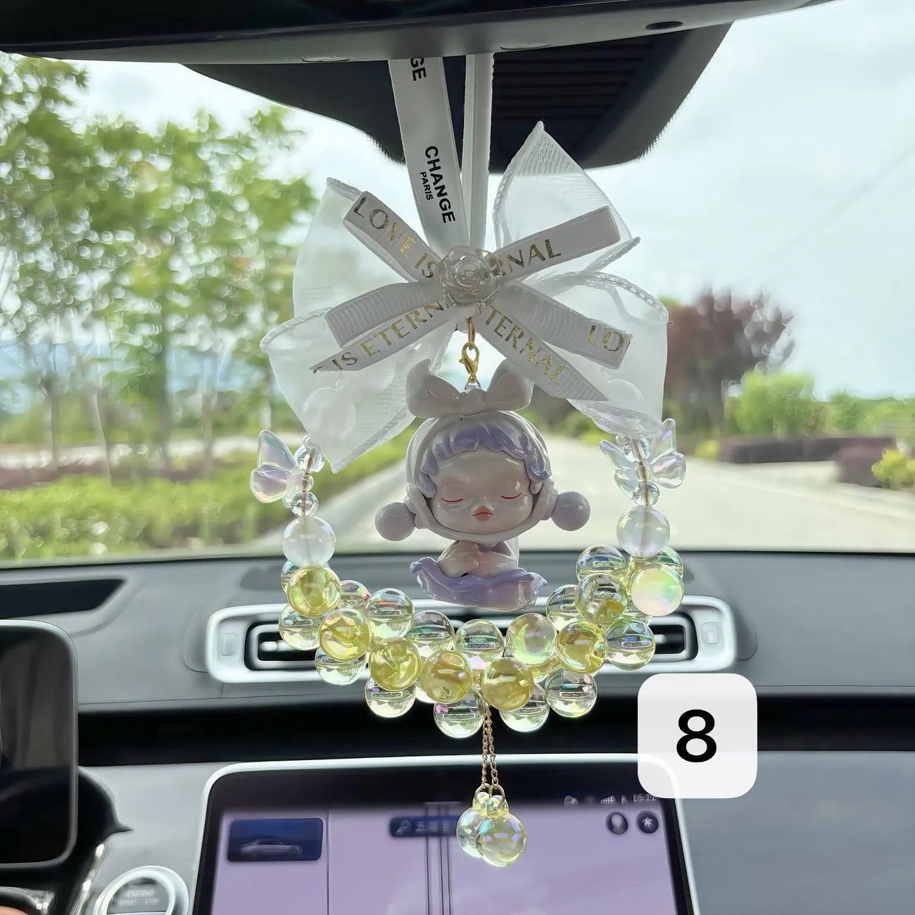 Dreamy Handmade Car Pendant – “Inspiration Series” Cute Decorative Charm for Rearview Mirror