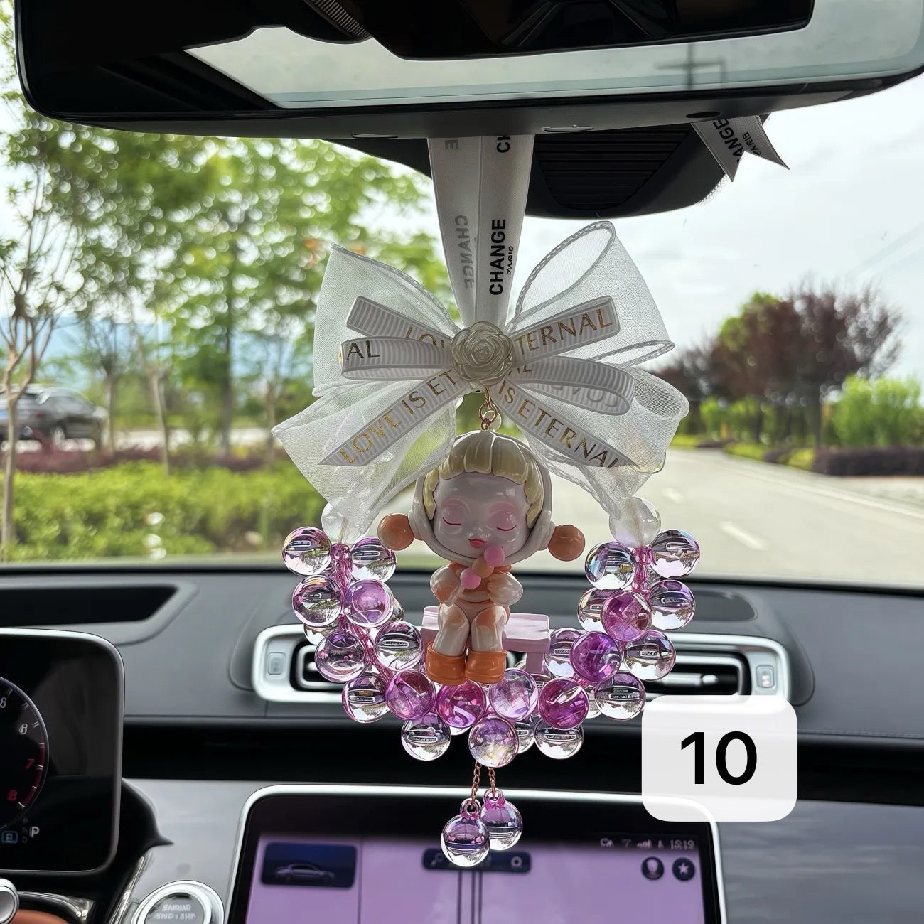 Dreamy Handmade Car Pendant – “Inspiration Series” Cute Decorative Charm for Rearview Mirror